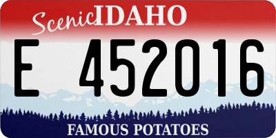 ID license plate E452016