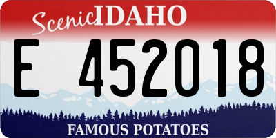 ID license plate E452018
