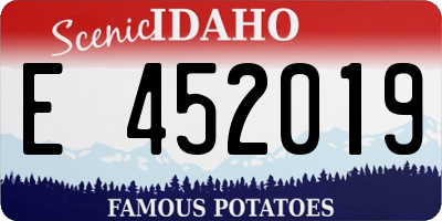 ID license plate E452019