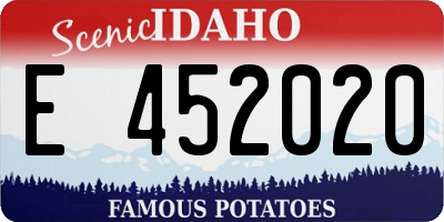 ID license plate E452020