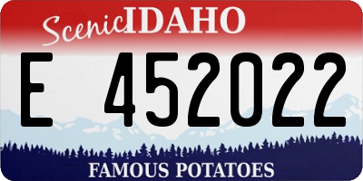 ID license plate E452022