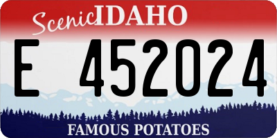 ID license plate E452024