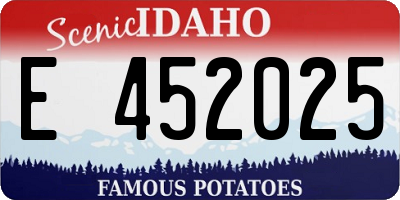 ID license plate E452025