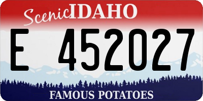 ID license plate E452027
