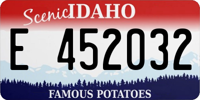 ID license plate E452032
