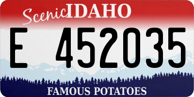 ID license plate E452035