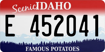 ID license plate E452041