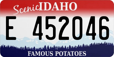 ID license plate E452046