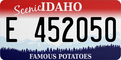ID license plate E452050