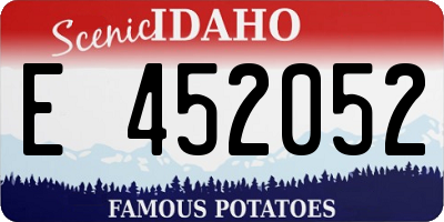 ID license plate E452052