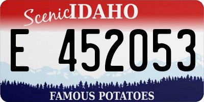 ID license plate E452053