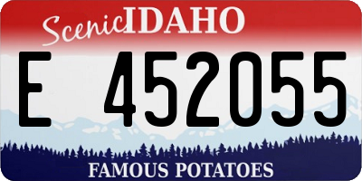 ID license plate E452055