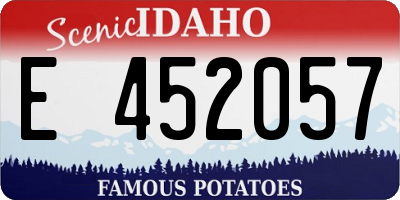 ID license plate E452057