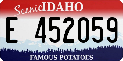 ID license plate E452059