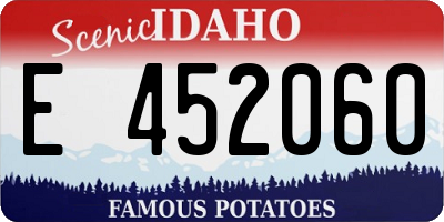 ID license plate E452060