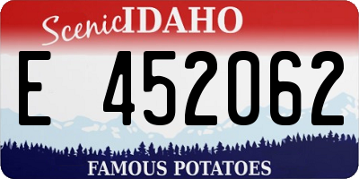 ID license plate E452062