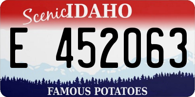 ID license plate E452063