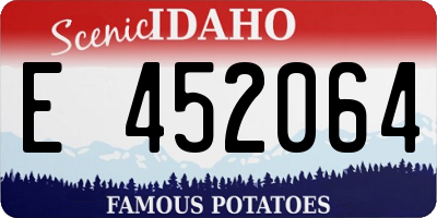 ID license plate E452064