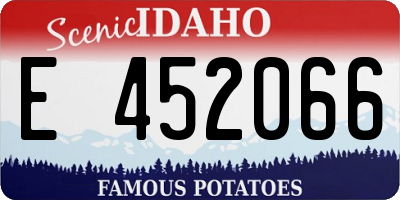 ID license plate E452066