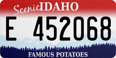 ID license plate E452068
