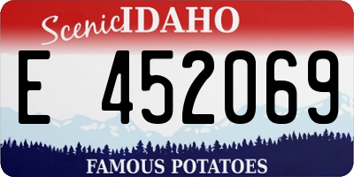 ID license plate E452069