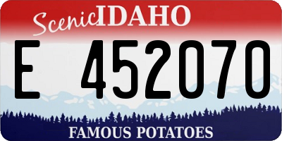 ID license plate E452070