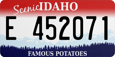 ID license plate E452071