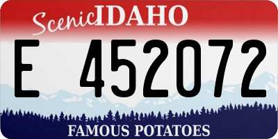 ID license plate E452072