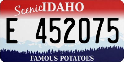 ID license plate E452075