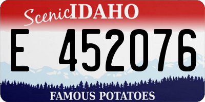 ID license plate E452076