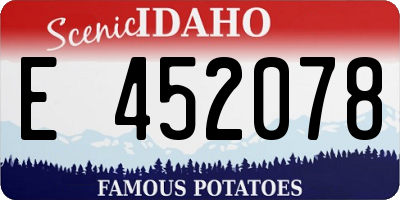 ID license plate E452078