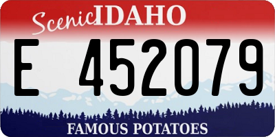 ID license plate E452079