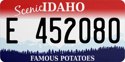 ID license plate E452080