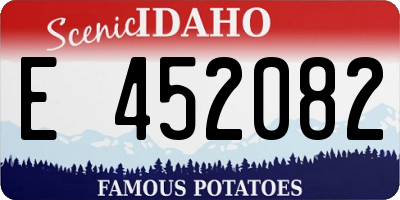 ID license plate E452082