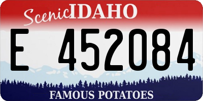 ID license plate E452084