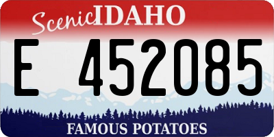 ID license plate E452085