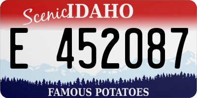 ID license plate E452087