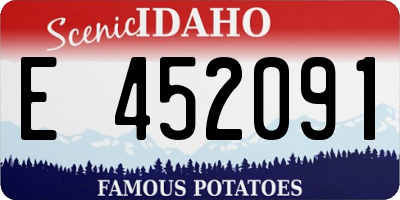 ID license plate E452091