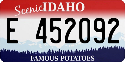 ID license plate E452092