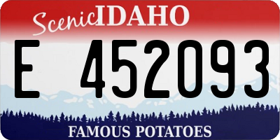 ID license plate E452093