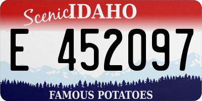 ID license plate E452097