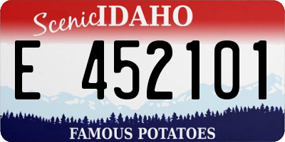 ID license plate E452101