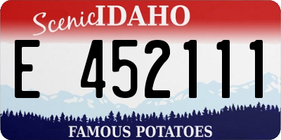 ID license plate E452111