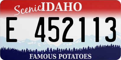 ID license plate E452113