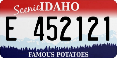 ID license plate E452121