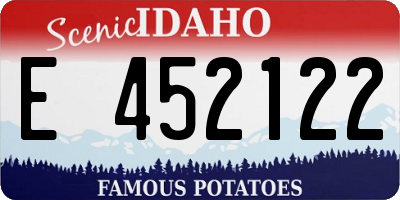 ID license plate E452122