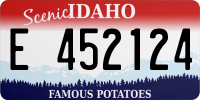 ID license plate E452124
