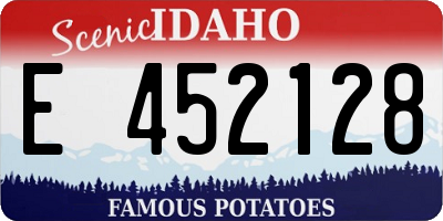 ID license plate E452128