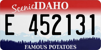 ID license plate E452131