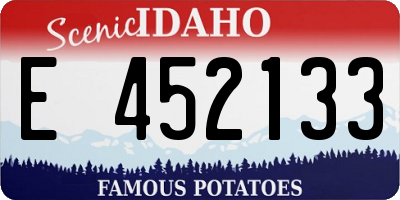 ID license plate E452133